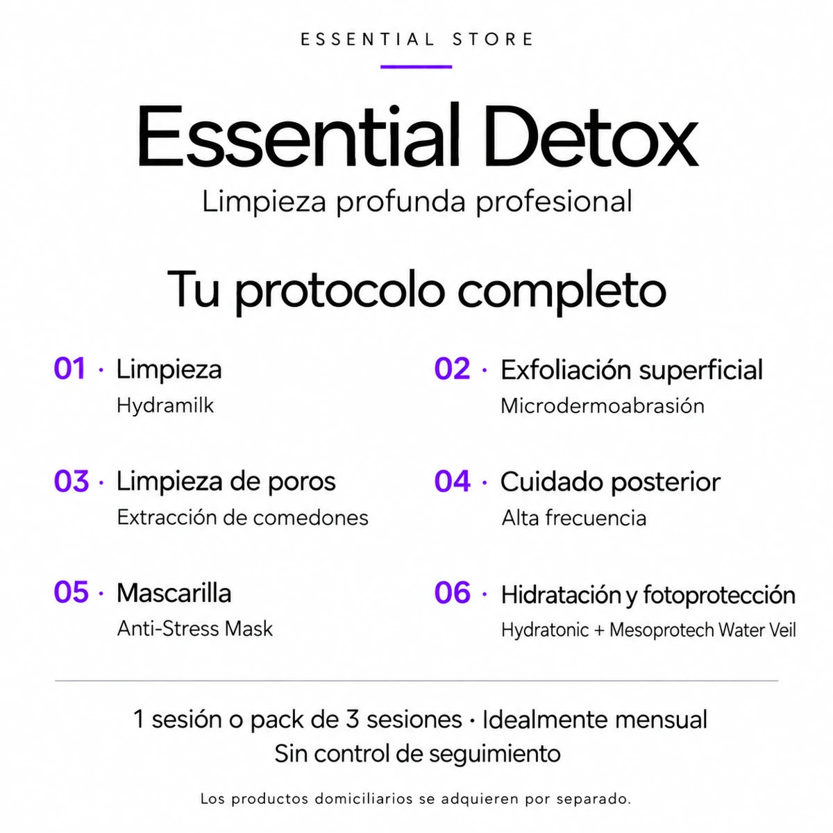 TRATAMIENTO ESSENTIAL DETOX · LIMPIEZA PROFUNDA