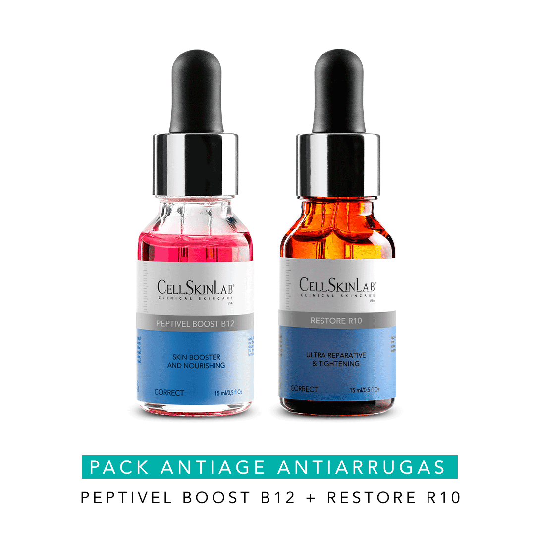 PACK ANTIAGE ANTIARRUGAS RESTORE R10 + PEPTIVEL BOOST B12