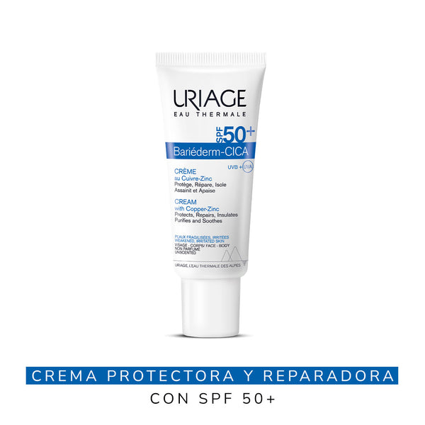 Bariéderm-CICA Crema Reparadora con Cobre y Zinc SPF50+ 40ml de Uriage