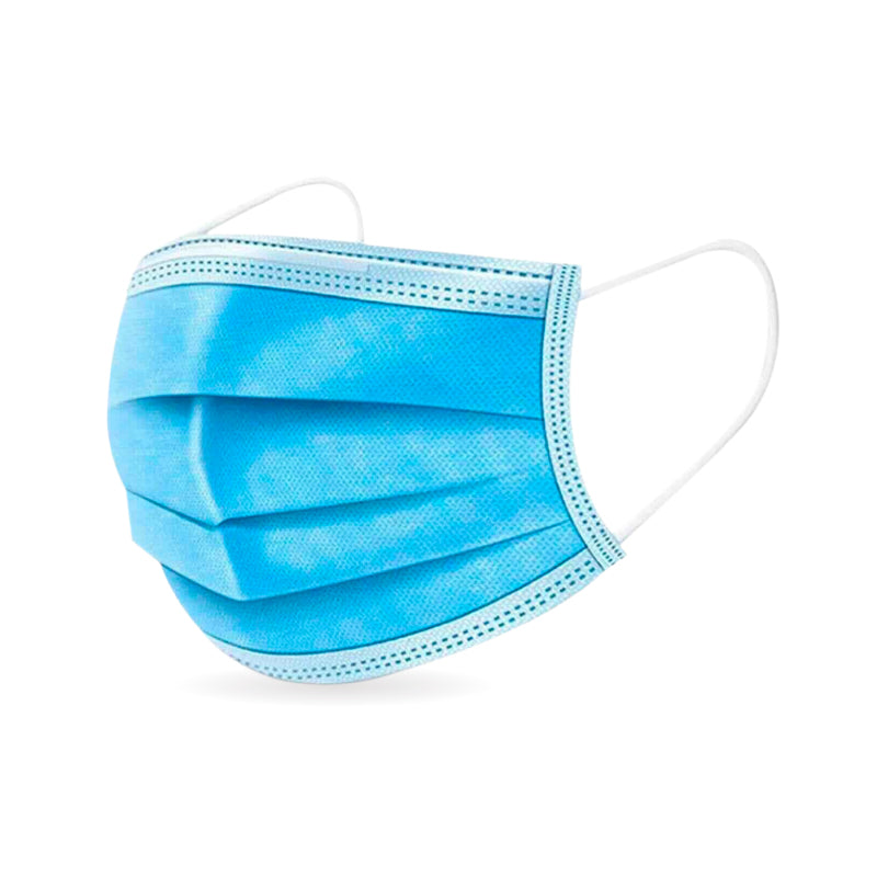 MASCARILLAS DE PROTECCIÓN FACIAL TRIPLE PLIEGUE CAJA 50 UNID